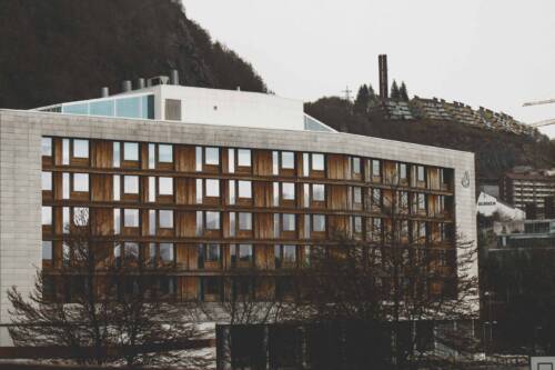 Woodify har levert brannimpregnert Eik natur til Haralds Diakonale Sykehus i Bergen